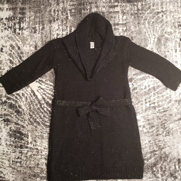 SOLD Black Turtle-neck with Silver Glitter for Girls - Picture 1 of 6